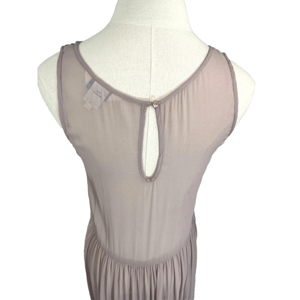 Sundance Silk Maxi Dress XS‎ Sleeveless Lace Sheer Coastal Romantic - Picture 10 of 14